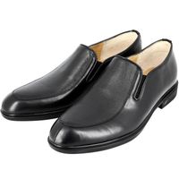 Chaussures homme mocassin de ville en cuir noir 022M