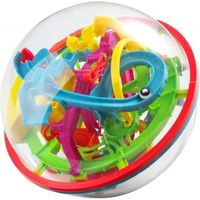 Jeu de Boule de Labyrinthe avec 100 Barrières Difficiles Ballon Puzzle pour enfants 3D Maze Jouet Magique Boule de Casse-tête Puzzl