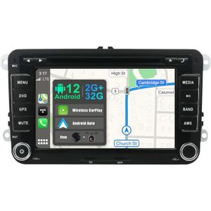 GPS AUTO Android 10 Double Din Autoradio pour VW Golf-Skoda
