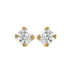 Boucles D’oreilles Puces En Or 18K Avec Diamants 0,80 Carat – Occasion, Or Blanc