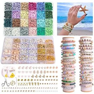 I LOVE MOM Perle Plate pour Bracelet Kit Bricolage Enfant,Perles pour  Bijoux Perles Heishi Kit Bracelet,Perle Pastel avec Perles296 - Cdiscount  Beaux-Arts et Loisirs créatifs