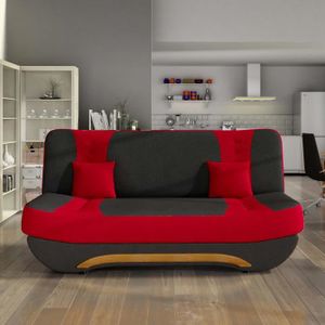 Canapé Convertible Gris Clair Roxen Achat Vente Canapé