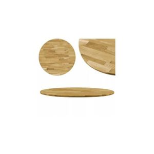 PLATEAU DE TABLE Dessus de table en bois de chêne massif rond 23 mm