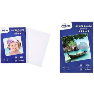 50 feuilles de papier photo brillant A4, 180 g, qualité premium