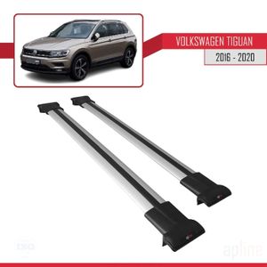 BARRES DE TOIT Pour Volkswagen Tiguan 2016-2020 Barres de Toit Railing Porte-Bagages de voiture FLY Modèle GRIS 1009