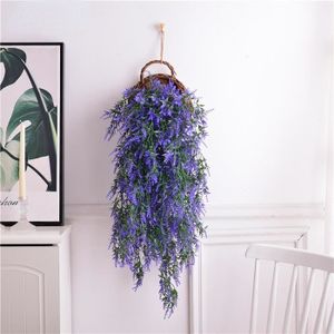 FLEUR ARTIFICIELLE Violet - Gazon De Malt Suspendu Au Mur, 75cm, Fleur Artificielle, Décoration Intérieure Et Extérieure, Plante