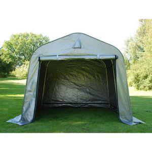 GARAGE Tente de stockage Tente Abri PRO 2,4x2,4x2m PE, Gris Dancover Abris Voiture