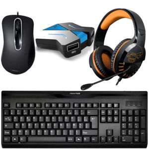 Pack Clavier souris casque MK6 gamer compatible console PS4 / Switch / Xbox  one SPIRIT OF GAMER