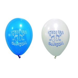 30 Pcs Ballon Anniversaire Bleu Blanc, Perle Bleu Clair Blanc et Argent  Métallique Helium Pour Ballon Ballons Confettis Argent[1276] - Cdiscount  Maison