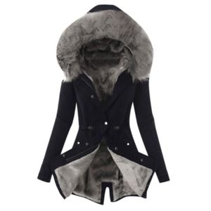 manteau femme hiver capuche fourrure pas cher