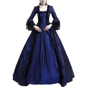 ROBE Robe Médiévale Dentelle Manches Longues Femme Part