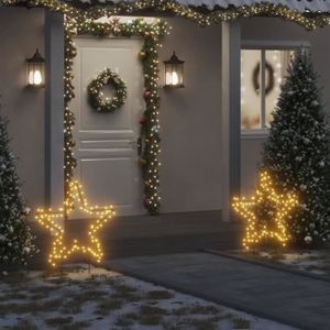 VOILE D'OMBRAGE vidaXL Décoration lumineuse étoile de Noël avec piquets 115 LED 85 cm 357715