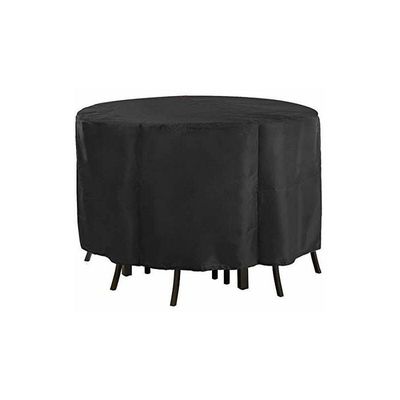 Housse de table de jardin - LARGEIGHT - Ronde - 142 x 68 cm - Résistante aux UV - Imperméable - Jardin