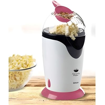 Machine à Popcorn Edihome 1200W - Sans Huile, Rouge | Snack Sain