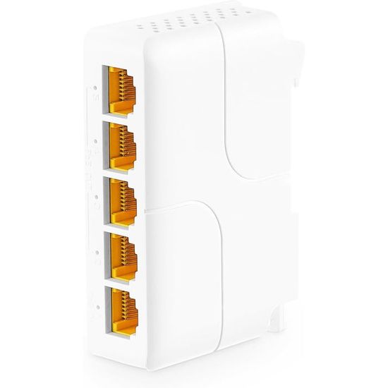 Commutateur PoE Extérieur 5 Ports MokerLink – 90W 802.3af/at/bt – 1 PoE IN / 4 PoE OUT – Étanche IP