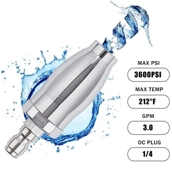 Buse Turbo Pour Nettoyeur Haute Pression, Buse Rotative Pour Eau Chaude Et Froide Connexion Rapide 1 4 Pouce Orifice 3 0 3600 Psi