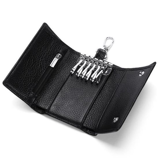 SURAZO Porte-clés En Cuir Véritable - Grand Format Avec Mousqueton | Cadeau élégant Pour Hommes Et Femmes