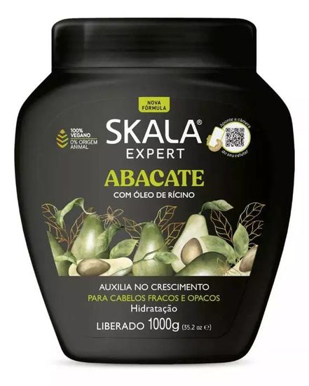 Masque Capillaire Skala Brésilien 1000 G, Crème Hydratante Végane - Neuf
