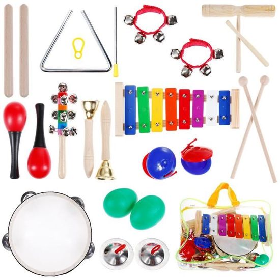 Instruments de musique percussion bébé – Set Montessori WoodPlay Instruments de musique percussion bébé – Set Montessori WoodPlay