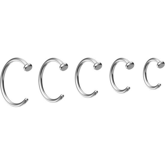 1.00.8Mm Acier Chirurgical Classique Nez Vis Goujons TireBouchon Narine Anneaux Piercing Pour