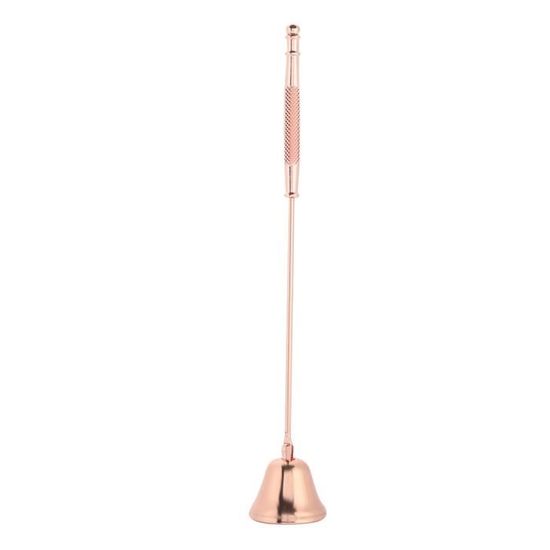 Éteignoir Bougie Cloche Or Rose - Acier Inoxydable, Manche 20.6cm, Design élégant