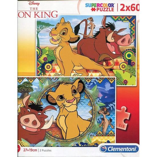Puzzle - CLEMENTONI - Lion King - 2x60 pièces - Disney - Dessins animés et BD