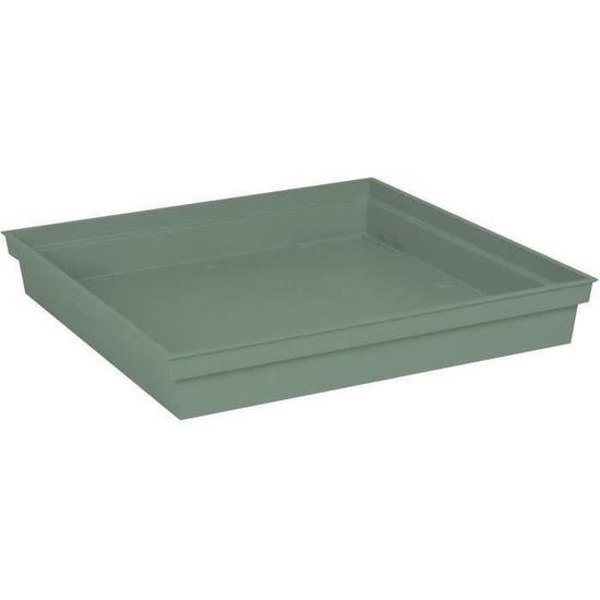 Soucoupe Ronde Toscane Pour Pots De Fleurs - Diamètre 18.5cm, Vert Laurier, En Polypropylène Résistant, Pour Intérieur Et Extérieur