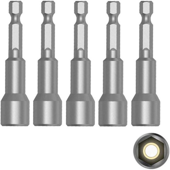 Embout Magnétique 65 Mm Pour Visseuse – Largeur 8 Mm, Filetage M6, Acier Chrome Vanadium