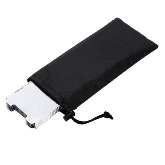 Cuisine de camping portable en aluminium, table de camping en plein air, avec 3 placards de rangement, sac de transport, pare-brise amovible, installation rapide pour barbecue, pique-nique, noir | FR Cuisine de camping portable en aluminium, table de camping en plein air, avec 3 placards de rangement, sac de transport, pare-brise amovible, installation rapide pour barbecue, pique-nique, noir | FR
