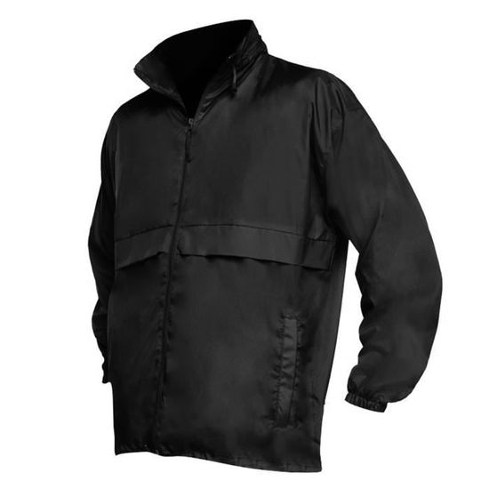 Veste légère coupe vent pour homme avec col relevé et fermeture à éclaire