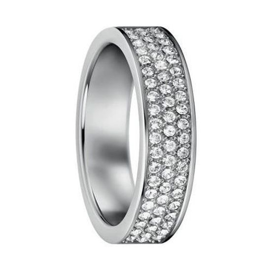 Calvin Klein - KJ06WR0402 Hook - Bague en acier inoxydable poli avec  cristaux blancs - Femme - Taille 6 Argent - Achat / Vente bague - anneau  Acier Cristal - Soldes sur Cdiscount