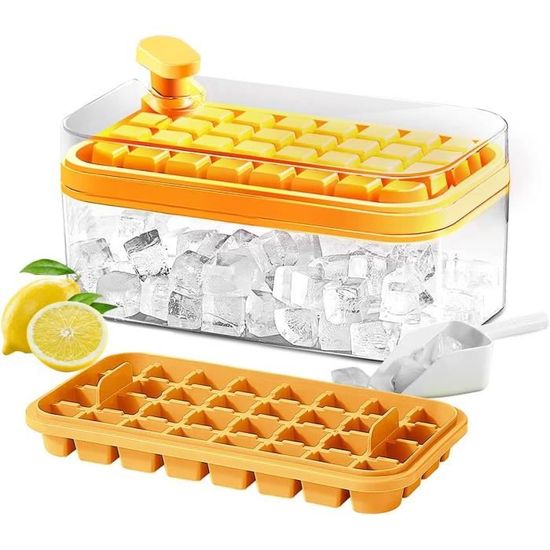 Lot De 2 Bacs À Glaçons Avec Couvercles, Bac À Glaçons En Silicone Pour Congélateur, Moules À Lot De 2 Bacs À Glaçons Avec Couvercles, Bac À Glaçons En Silicone Pour Congélateur, Moules À
