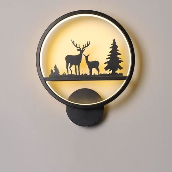 Applique Murale Tête De Cerf – Fer Doré Antique – Lampe Couloir Chambre – Palazzo INT