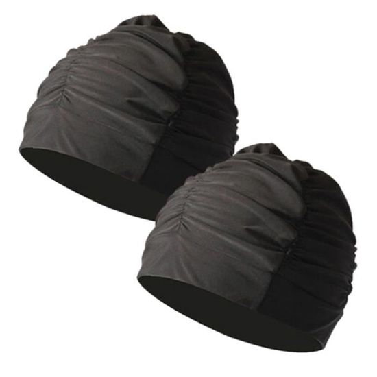 V GEBY Bonnet De Bain Silicone Étanche | Protection Oreilles - Adulte Homme/Femme - Noir