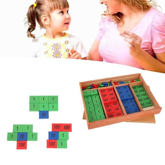 Jeu des timbres pour nombre décimal Montessori d'occasion