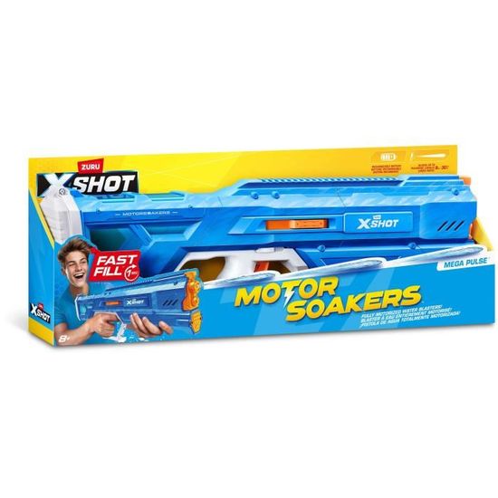 XSHOT Water Mega Pulse – Pistolet à Eau Motorisé Rose – Remplissage 1 Seconde, 1100 Ml, 9 Mètres De Portée