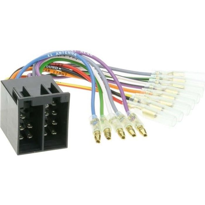 Faisceau autoradio connecteur ISO > ASIA male plug / core