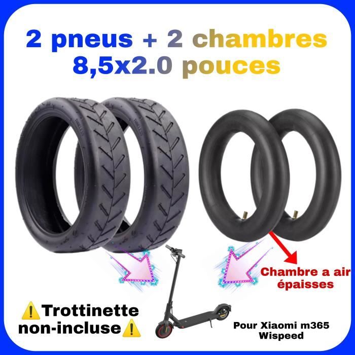 Lot 2 Pneus 8,5 pouces + 2 chambres à air Epaisses Xiaomi Mijia M365 , Wispeed T855 pneu trottinette électrique ensemble