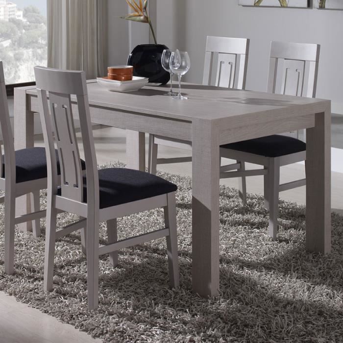 Table à manger extensible couleur bois clair ADOUR 120 cm