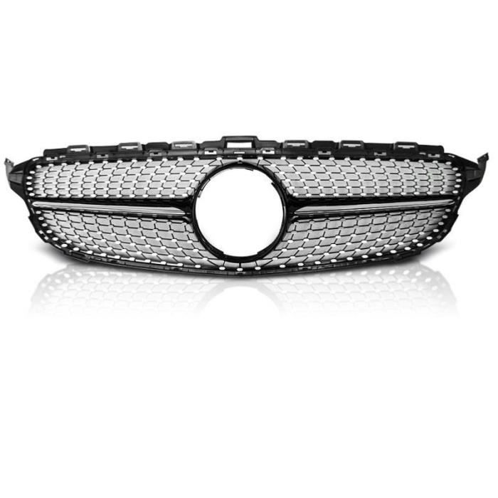 Calandre Mercedes Classe C W205 14-18 Look AMG Noir Chrome