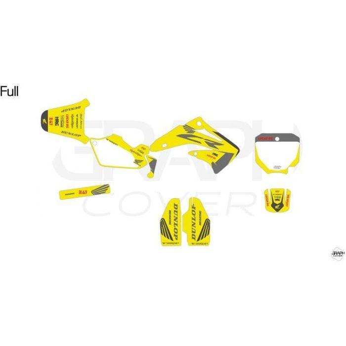KIT DECO MOTO CROSS HONDA CR 85 MANTIS JAUNE 2003 à 2012