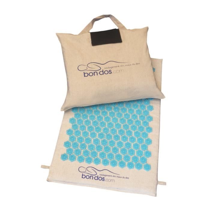 Kit Tapis d’Acupression Fleur de Lotus & Son Sac, Soulage Maux de Dos et Lombaires Grâce à Ses 230 Fleurs et 5750 Points