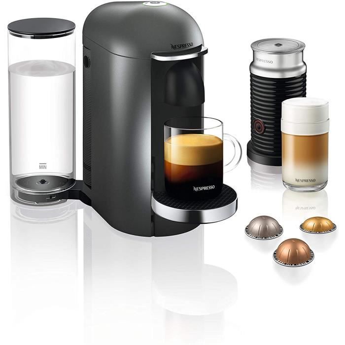 CAFETIERE Krups Nespresso Vertuo Plus Machine agrave cafeacute Reacuteservoir deau 11 l titane1052