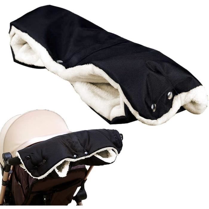 Gant Poussette Protège-Mainsm, Confort Doux Chaud Imperméable et Coupe-Vent Gant Protection, pour Moufle Poignée Landau Hiver