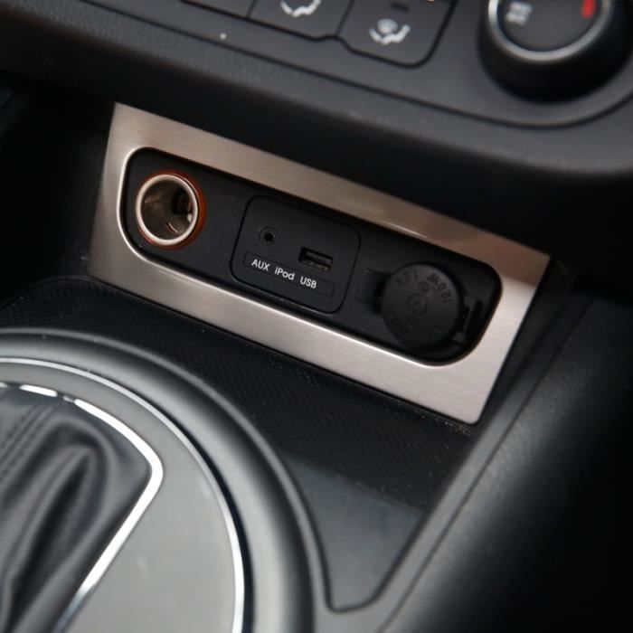 Amenagement Interieur,Pour KIA SPORTAGE R 2011 2012 2013 2014 2015 en acier inoxydable allume cigare PORT USB intérieur revêtement