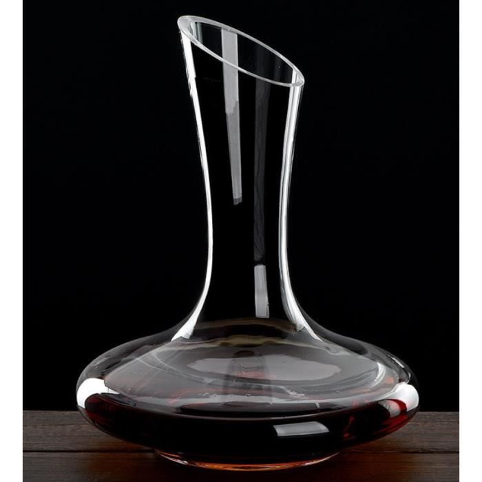Carafes vin,1000ML supérieur plat Base rouge vin décanteur à la main cristal vin verseur Premium eau Carafe épaissie - Type 1000ml
