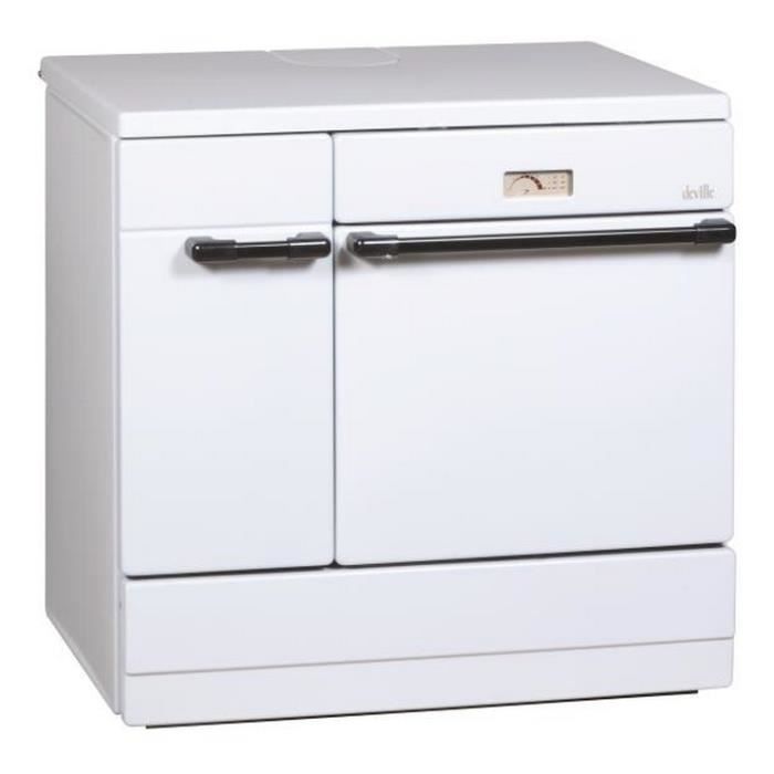 Deville - cuisinière à bois 12kw blanc - c08631-01-a