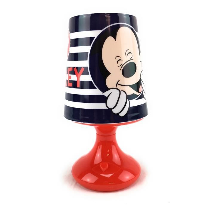 Lampe de Chevet , Mickey Mouse (Rouge) - Mini lampe Led, Effets Lumineux, Mickey - Disney