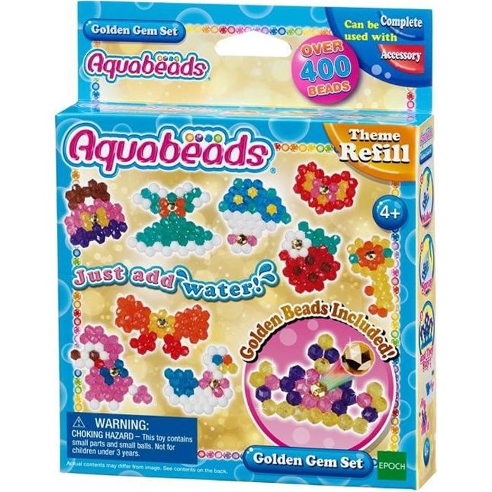 AQUABEADS Coffret Perles Dorées