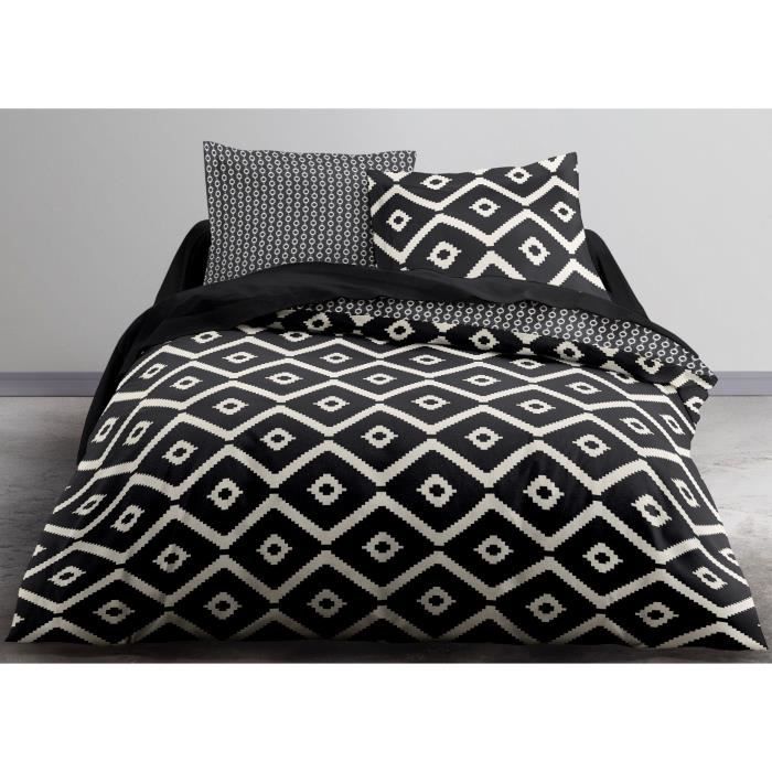 TODAY Parure de couette Microfibre 100% Polyester CRAZY BELEM 220x240 cm - 1 housse de couette et 2 taies d'oreiller